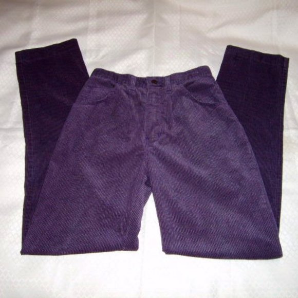Ronica Denim - Vintage Jeans Plum Wide Wale Corduroy 28" Waist Tall Ronica Brand Rare 80's!